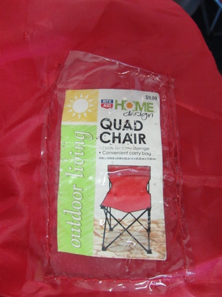 Ozark Trail And Rite Aid Folding Camp Chairs & Rubbermaid Ice Chest