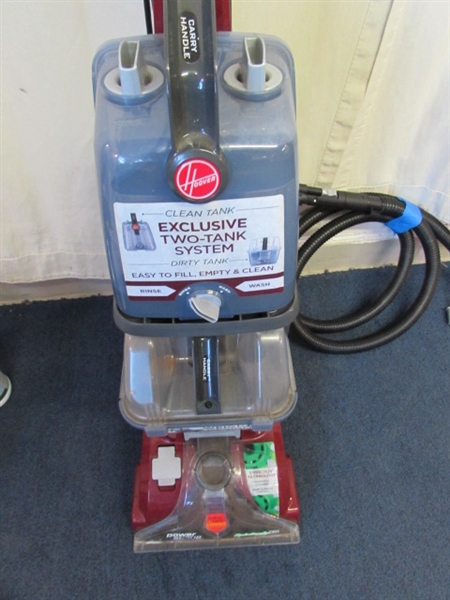 Hoover Two-Tank System Power Scrub Deluxe Shampooer Plus Cleaning Supplies