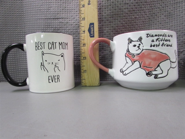 Cat Themed Mugs & Over The Door Hangers