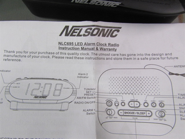 Timex & Nelsonic Digital Alarm Clock Radios