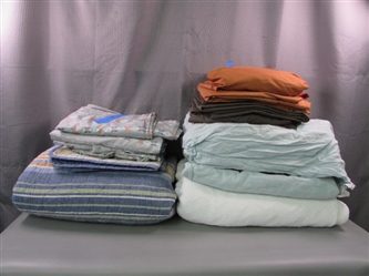 Flannel and Microfiber Sheet Sets, White Blanket, and Eddie Bauer Blanket & Sham