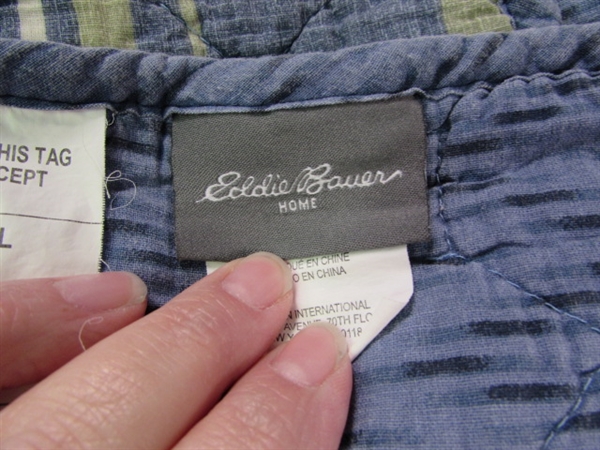 Flannel and Microfiber Sheet Sets, White Blanket, and Eddie Bauer Blanket & Sham