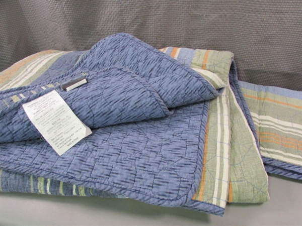 Flannel and Microfiber Sheet Sets, White Blanket, and Eddie Bauer Blanket & Sham