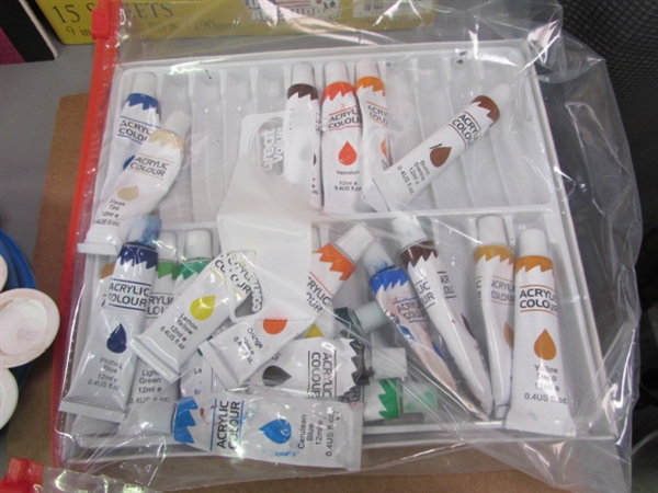 Paints, Painting Supplies, Paper, Stickers, Stencils, etc