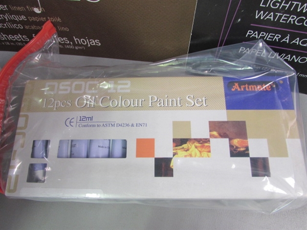 Paints, Painting Supplies, Paper, Stickers, Stencils, etc