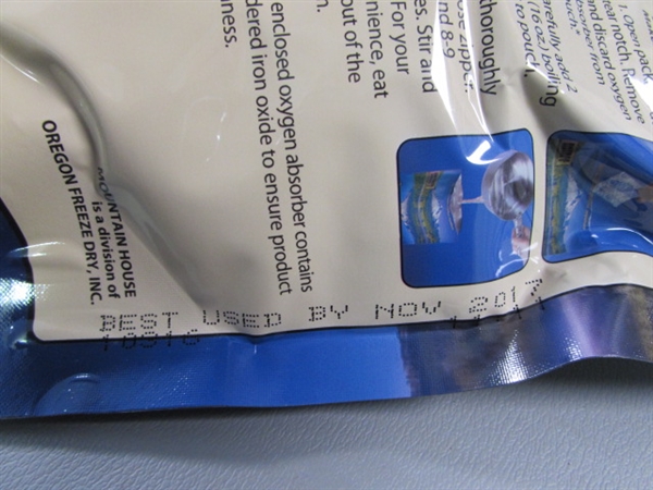 EXPIRED -- Freeze Dried/Emergency Food