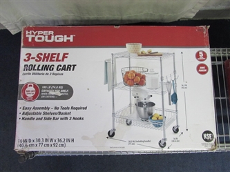 Hyper Tough 3-Shelf Rolling Wire Cart