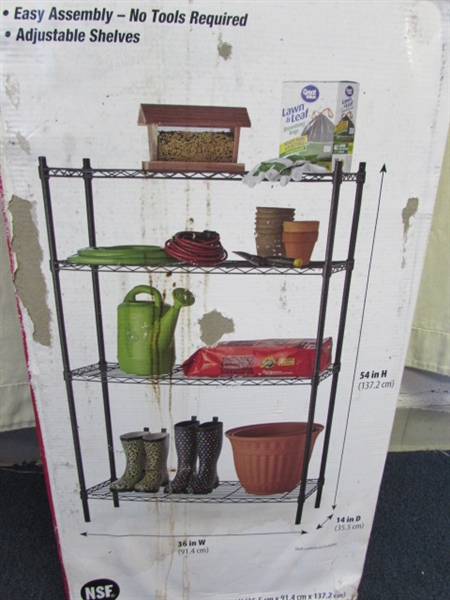 Hyper Tough 4-Shelf Metal Wire Shelf Unit