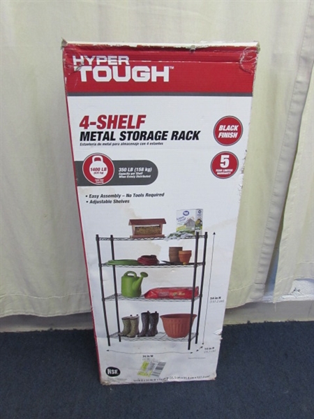 Hyper Tough 4-Shelf Metal Wire Shelf Unit