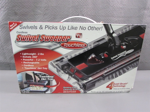 New - Cordless Touchless Swivel Sweeper