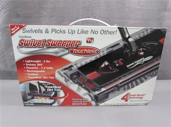 New - Cordless Touchless Swivel Sweeper