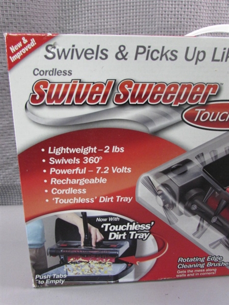 New - Cordless Touchless Swivel Sweeper