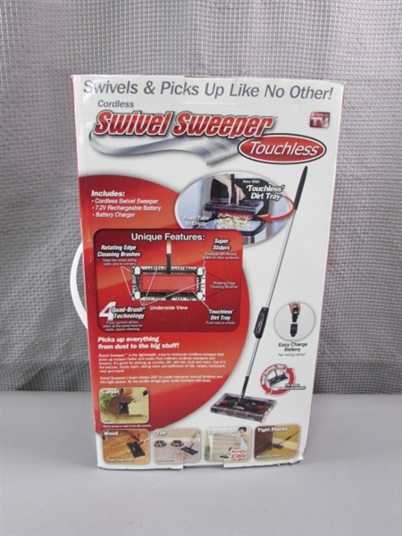 New - Cordless Touchless Swivel Sweeper