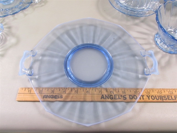 Vintage Transparent Ice Blue Dish Assortment