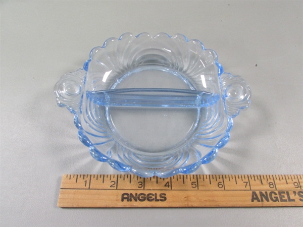 Vintage Transparent Ice Blue Dish Assortment