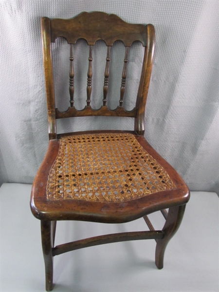 Antique Caned Childs Chair