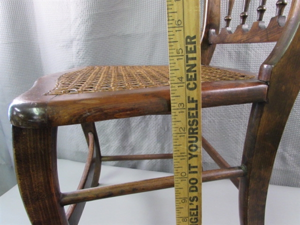 Antique Caned Childs Chair