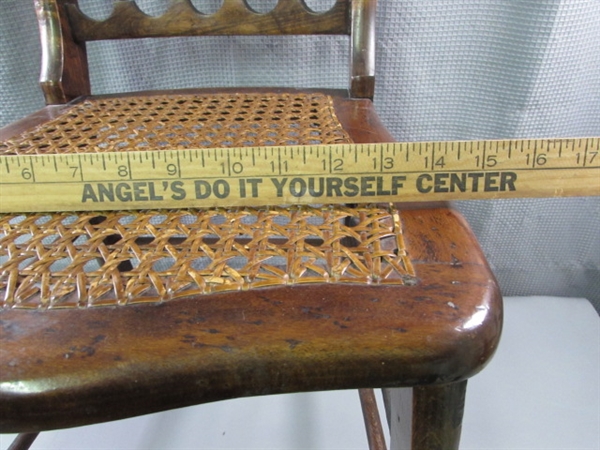 Antique Caned Childs Chair