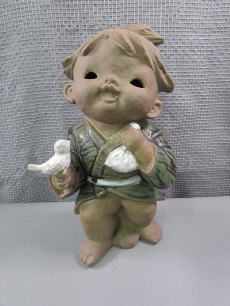 Asian Stoneware Child Statue/Figurine