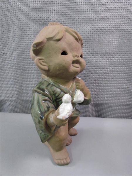 Asian Stoneware Child Statue/Figurine