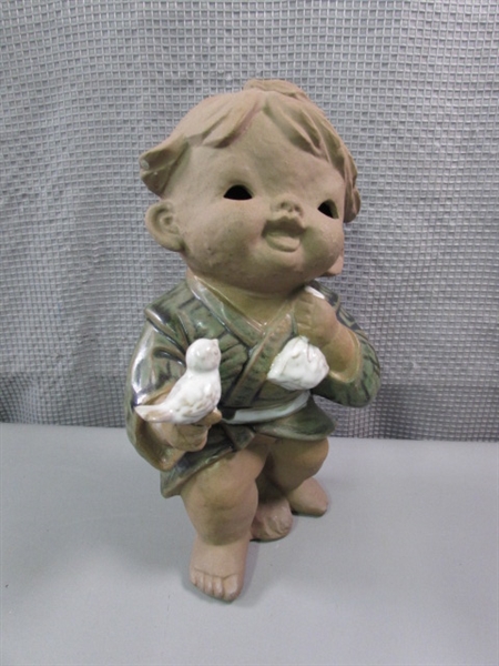 Asian Stoneware Child Statue/Figurine