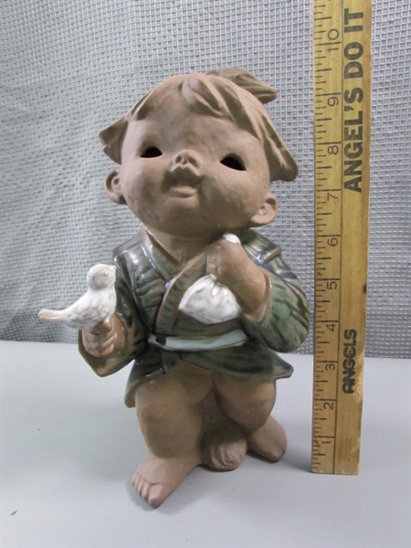 Asian Stoneware Child Statue/Figurine