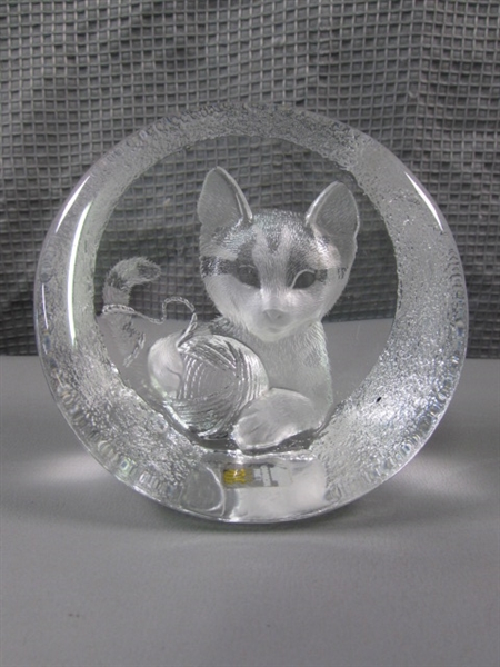 Mats Jonasson Crystal Sculpture - Signed