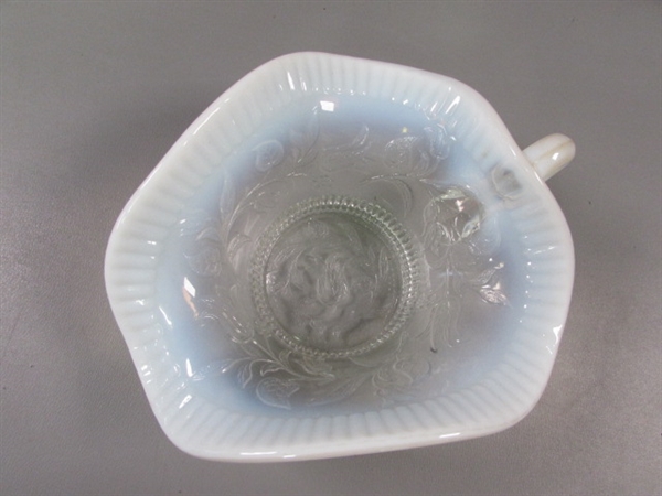 Vintage Moonstone/Opalescent Glass Gravy Boat