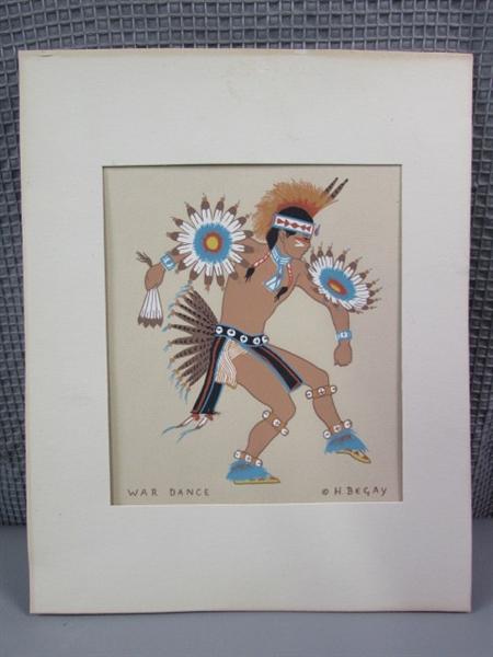 War Dance 1950's Vintage Harrison Begay Navajo Art