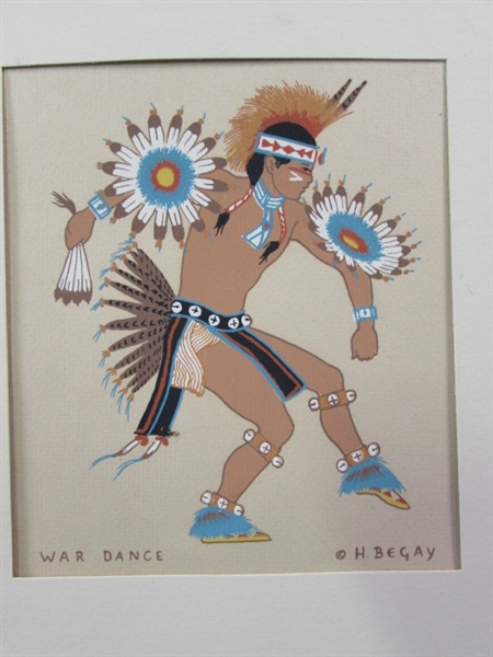 War Dance 1950's Vintage Harrison Begay Navajo Art