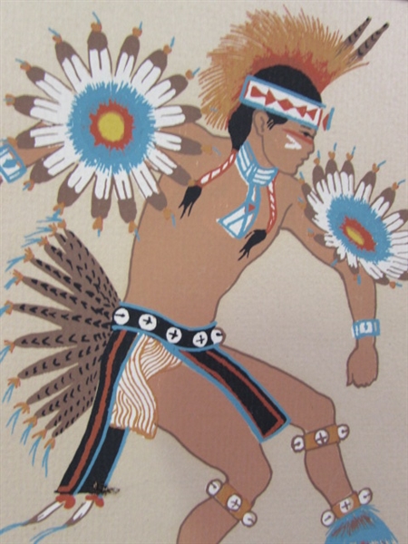 War Dance 1950's Vintage Harrison Begay Navajo Art