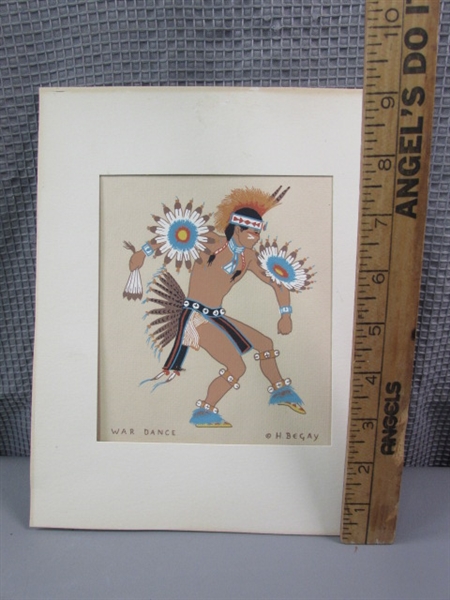 War Dance 1950's Vintage Harrison Begay Navajo Art