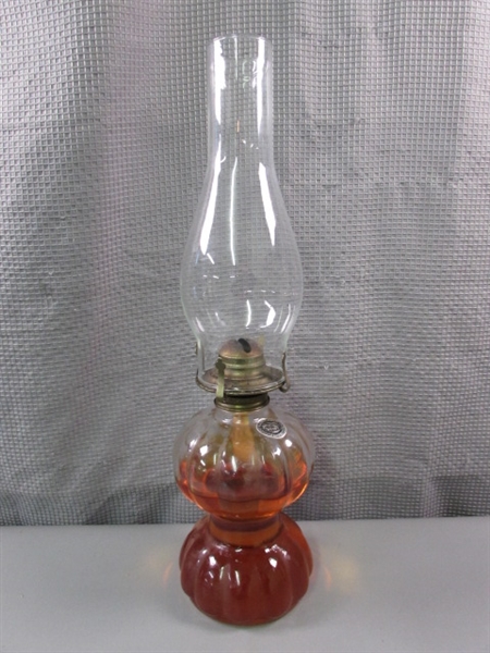 3 Glass Oil Lamps