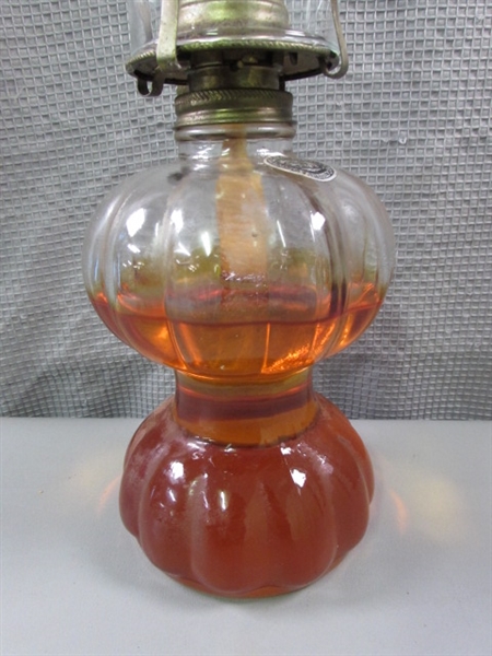 3 Glass Oil Lamps