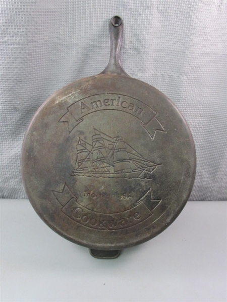 Large 15 American Cookware Cast Iron Skillet