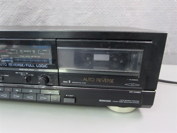 Fisher Double Auto Reverse Stereo Cassette Deck - CR-W880