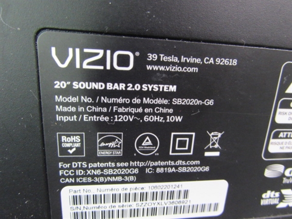 Vizio 20 Sound Bar