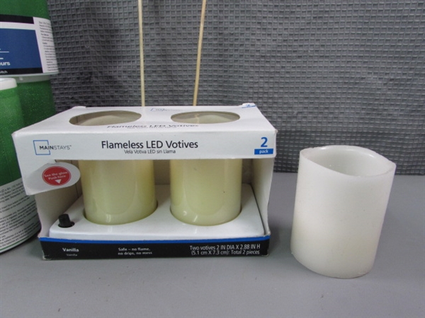 LED Battery Operated Candles, Garden Lights & more