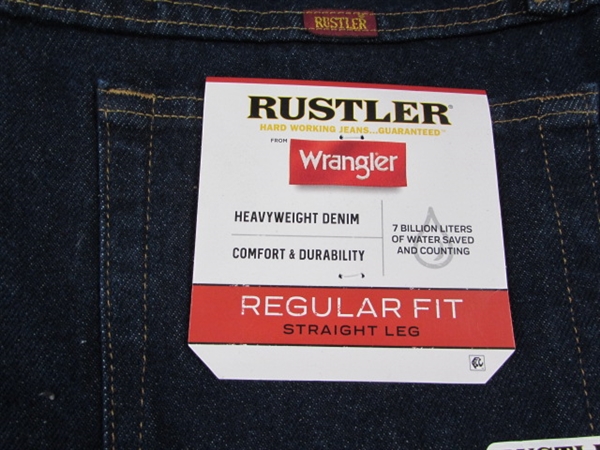 New Men's Rustler Jean 42x32 & 2 Pairs of Suspenders