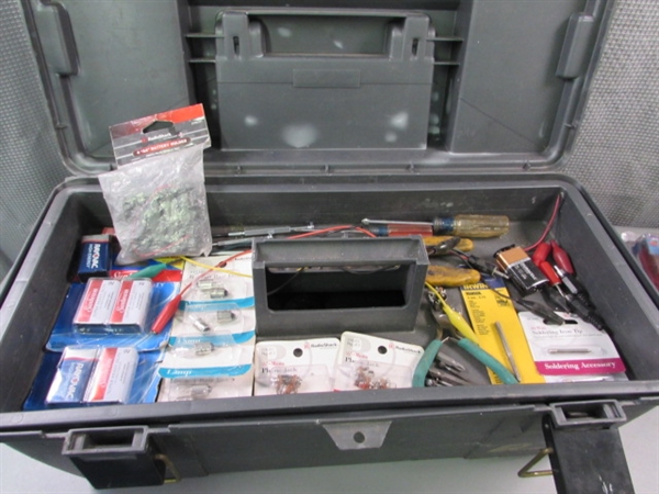 Toolbox w/Electrical & Soldering Supplies