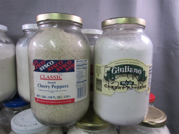 19 1-Gallon Glass Jars