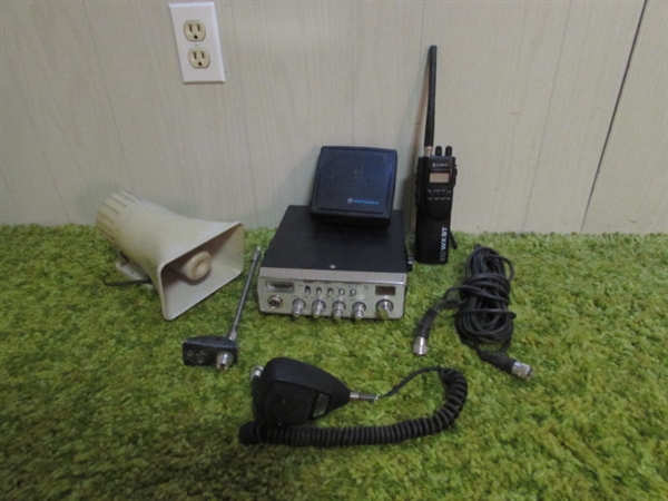 CB RADIO, POWER HORN, SPEAKER, COBRA RADIO & MORE