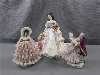 Royal Doulton & Vintage German Dresden Karl Klettle Figurines