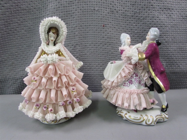 Royal Doulton & Vintage German Dresden Karl Klettle Figurines