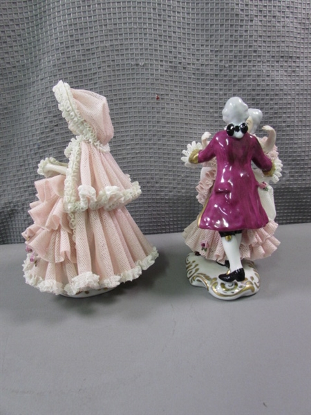 Royal Doulton & Vintage German Dresden Karl Klettle Figurines