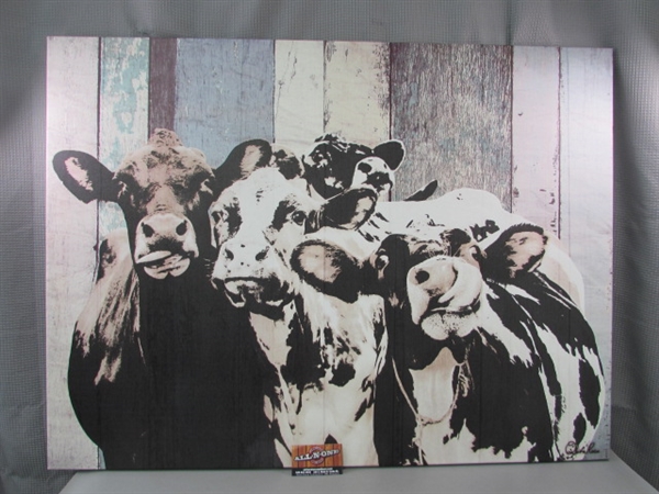 Canvas Cow Print