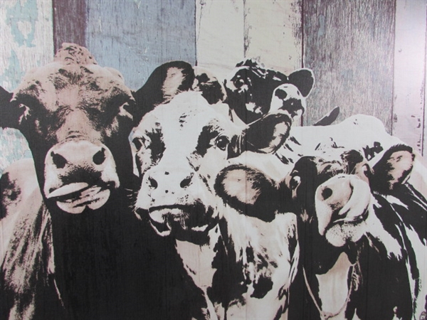 Canvas Cow Print