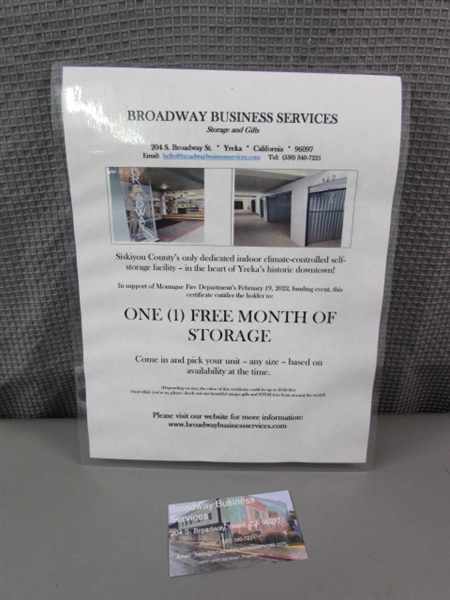 One Month Free Storage Unit