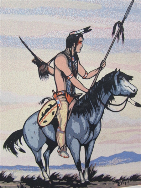 Vintage Frank Vigil Apache Art - Painted Horse