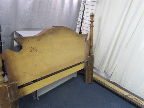 Vintage Full/Queen Size Wood Bed Frame